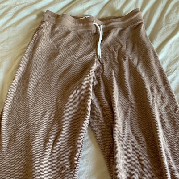 MATE the Label Pants - Mate Organic Thermal Wide Leg Pant in Mushroom
